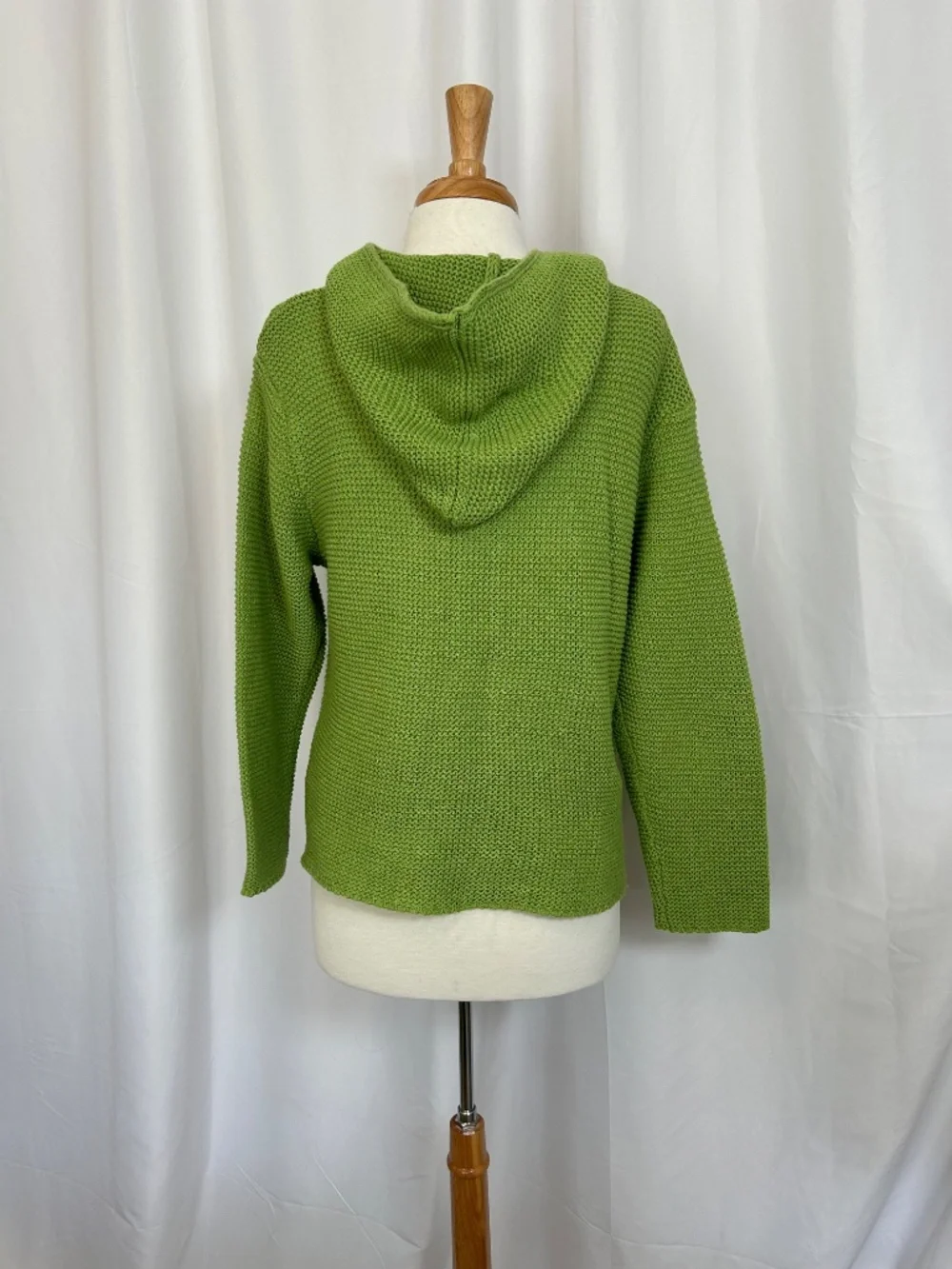 MISLOOK LOOSE KNIT GREEN HOODED CARDIGAN - SIZE LARGE - Picture 3 of 3